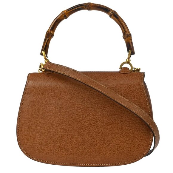Gucci Brown Bamboo 2way Handbag - Picture 2 of 11